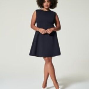 Spanx Perfect Fit & Flare Dress Classic Navy Size XL